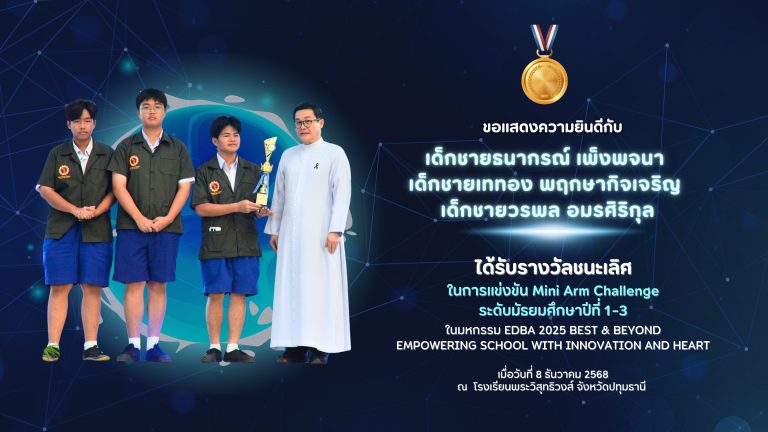ขอแสดงความยินดีกับนักเรียนที่ได้รับรางวัลจากการประกวดและแข่งขัน ในEDBA 2025 BEST & BEYOND EMPOWERING SCHOOL WITH INNOVATION AND HEART